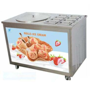  Stainless Steel Mixing Fry Ice Cream Roll Machine