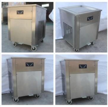  Thailand Round/square Pan Roll Fry Ice Cream Machine