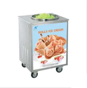  Thailand Round/square Pan Roll Fry Ice Cream Machine