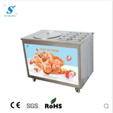  Fresh Fruit Fried Ice Cream Roll Machine